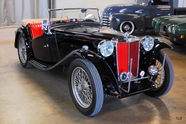1949 Black MG T-Series Convertible