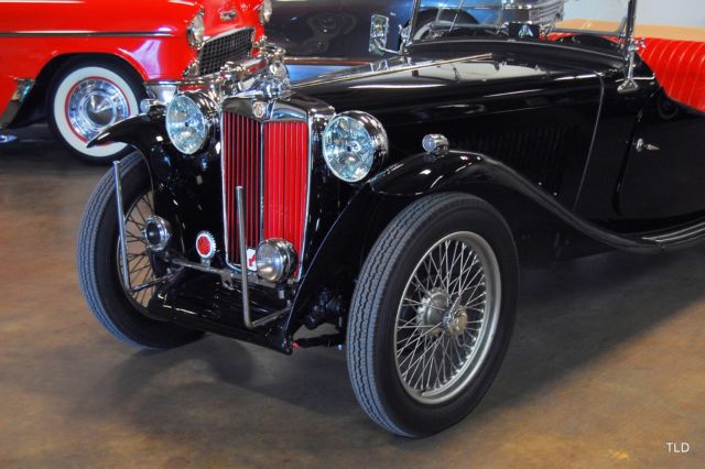 1949 Black MG T-Series Convertible