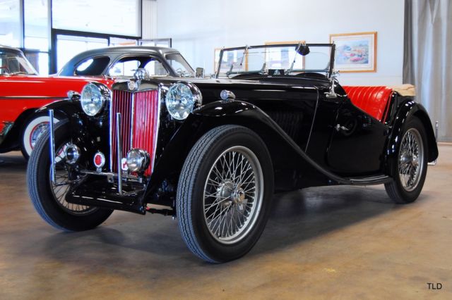 1949 Black MG T-Series Convertible