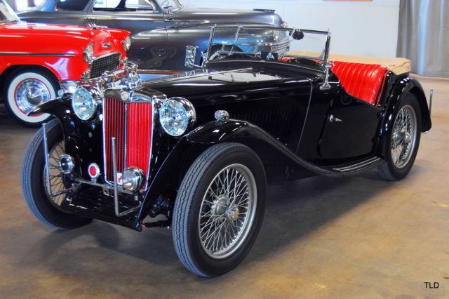 1949 Black MG T-Series Convertible