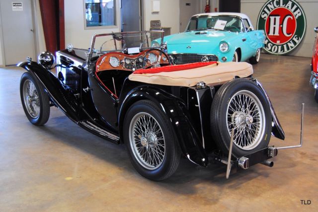 1949 Black MG T-Series Convertible