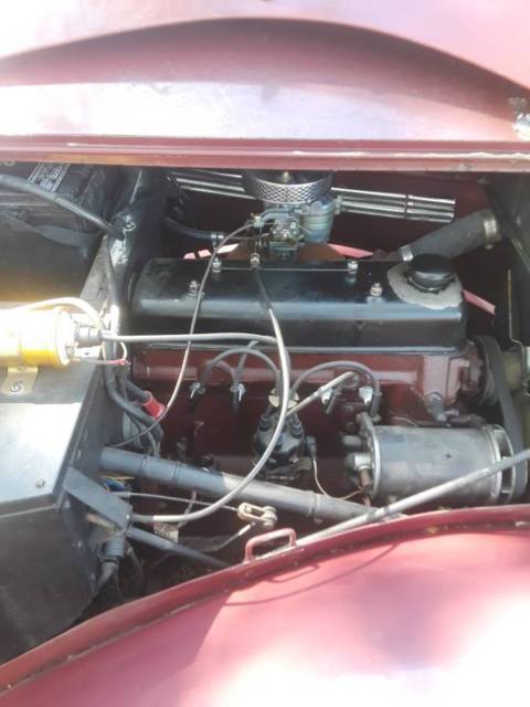 1949 Burgundy MG T-Series Convertible