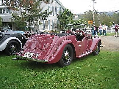 1949 Burgundy MG T-Series Convertible