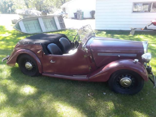 1949 Burgundy MG T-Series Convertible