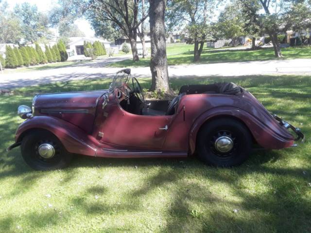1949 Burgundy MG T-Series Convertible