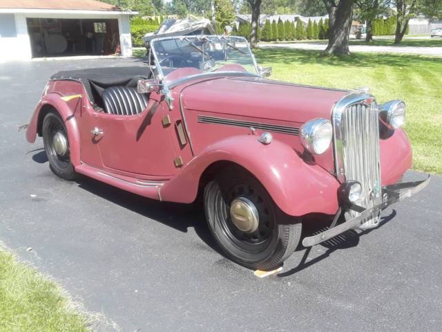 1949 Burgundy MG T-Series Convertible