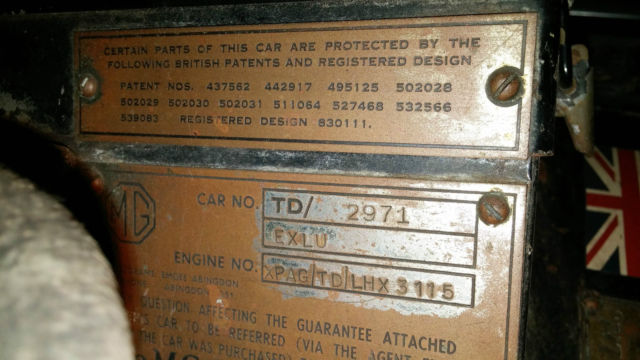 1950 Black MG T-Series Convertible