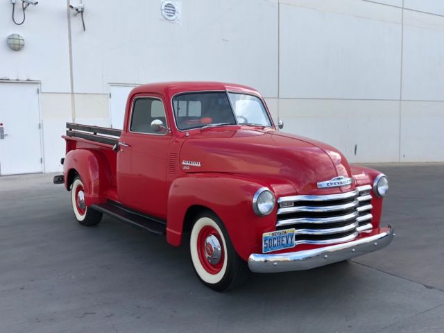 1950 Red Chevrolet 3100 Standard Cab Pickup