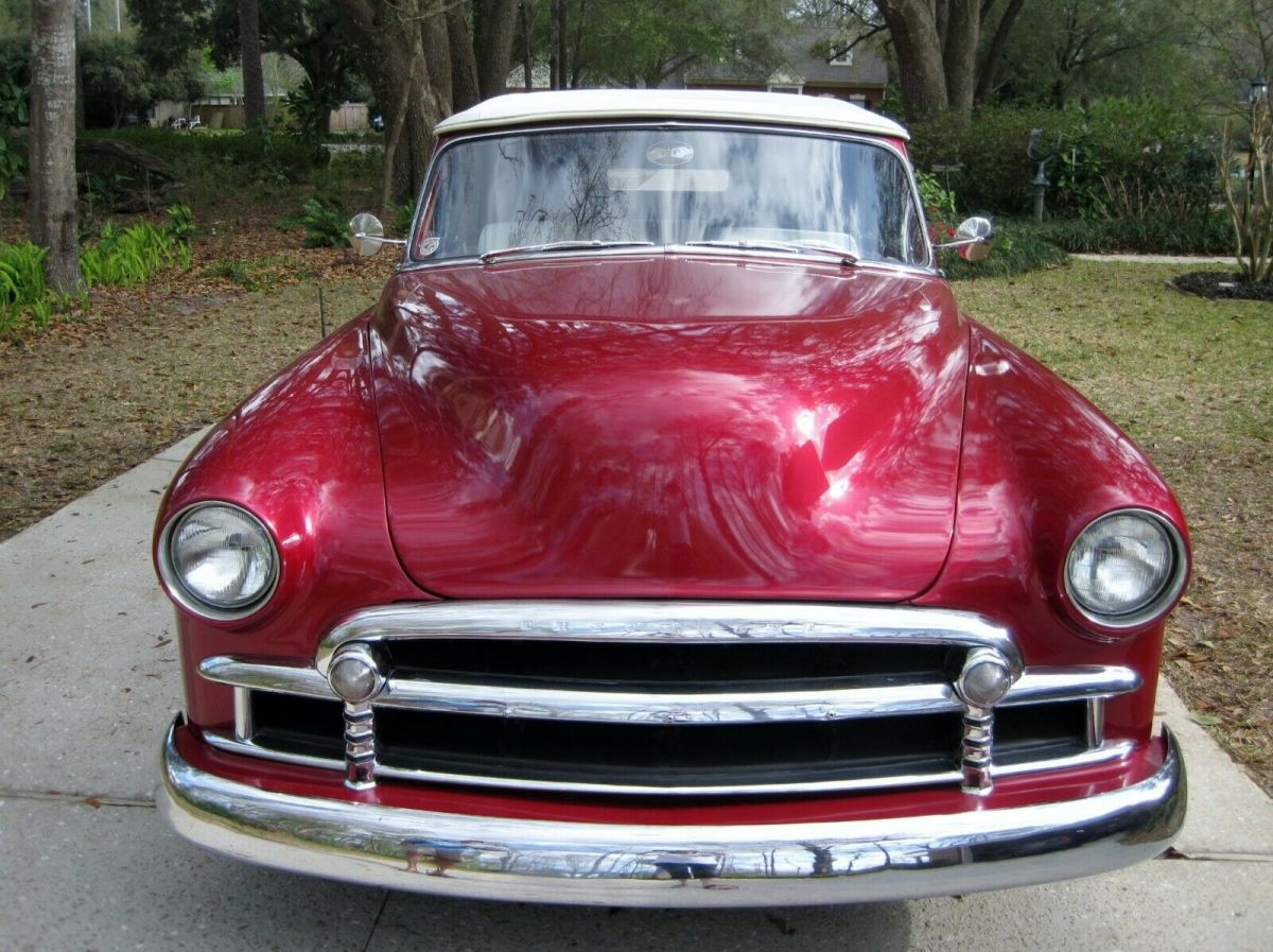 1950 Red Chevrolet Styleline Deluxe Convertible