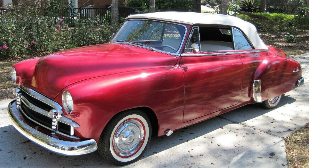 1950 Red Chevrolet Styleline Deluxe Convertible