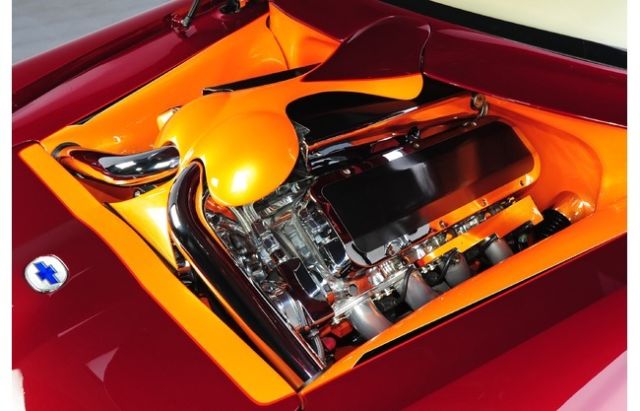 1950 Chianti Red and Lamborghini Orange Chevrolet Custom Show Car Coupe