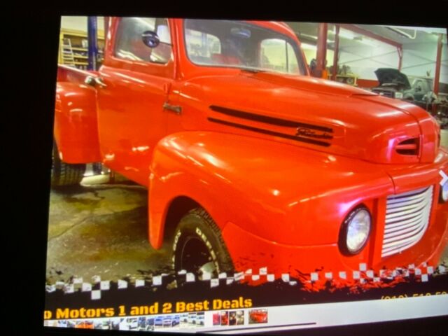 1950 Red Ford F-100 Standard Cab Pickup
