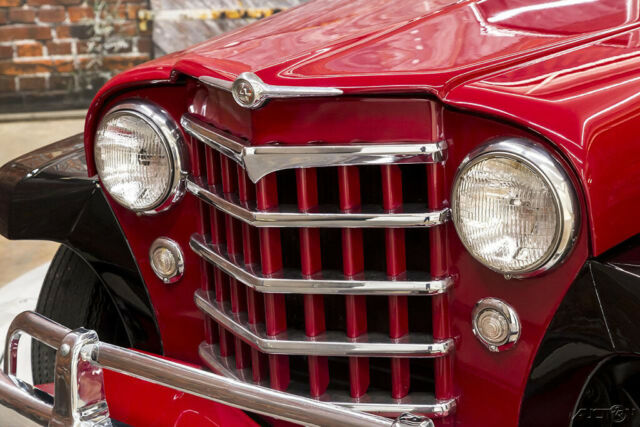 1950 Red Willys Pickup Truck