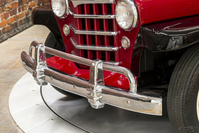 1950 Red Willys Pickup Truck