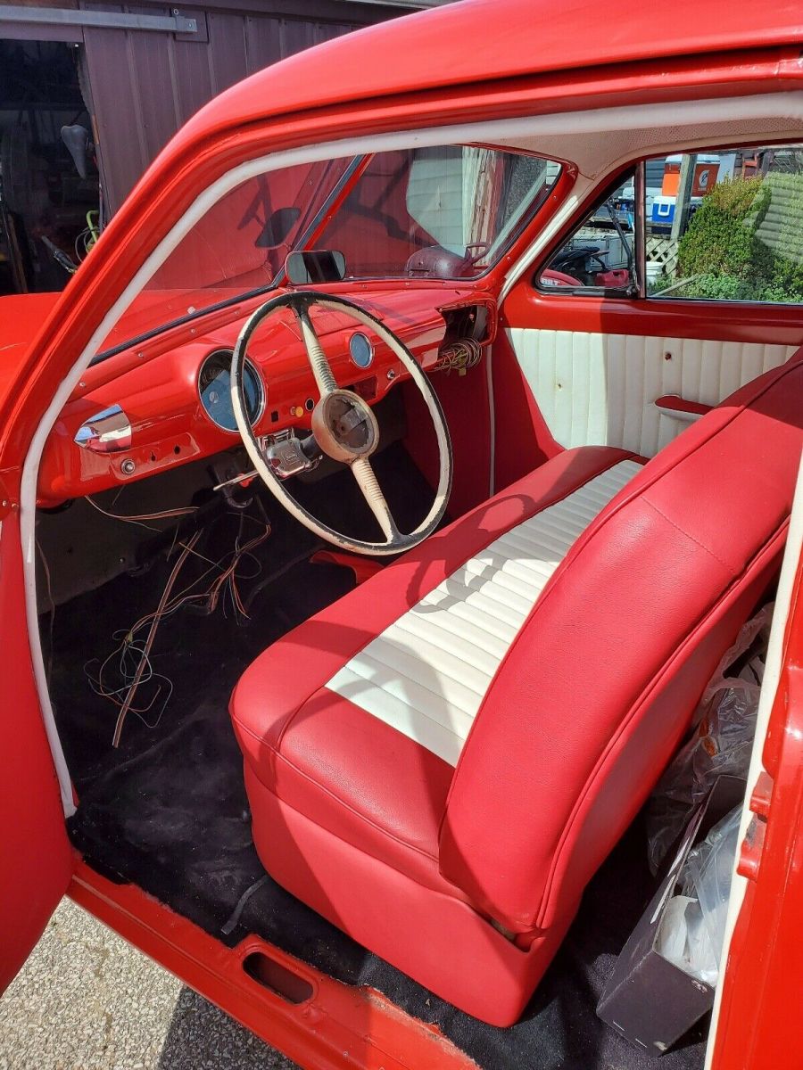 1950 Red Ford Coupe
