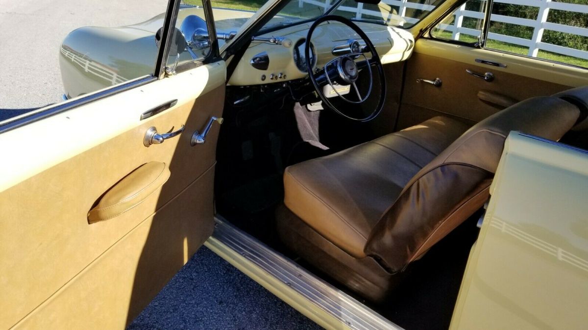 1950 Yellow Ford Deluxe Convertible