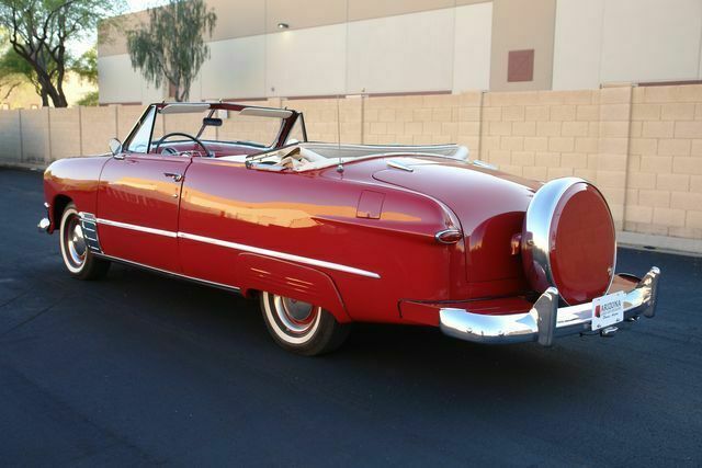 1950 Red Ford Deluxe Convertible