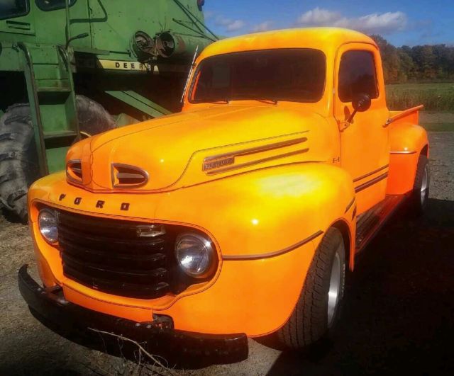 1950 Bright Orange and Black Ford Other Pickups Standard Cab Pickup