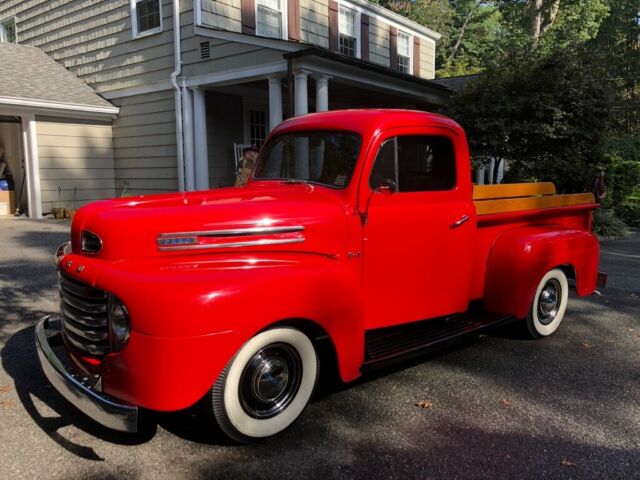 1950 Red Ford F-100 Standard Cab Pickup