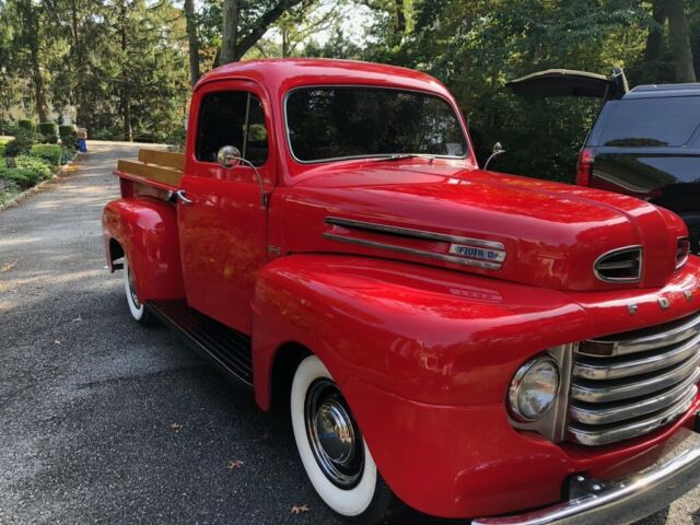 1950 Red Ford F-100 Standard Cab Pickup