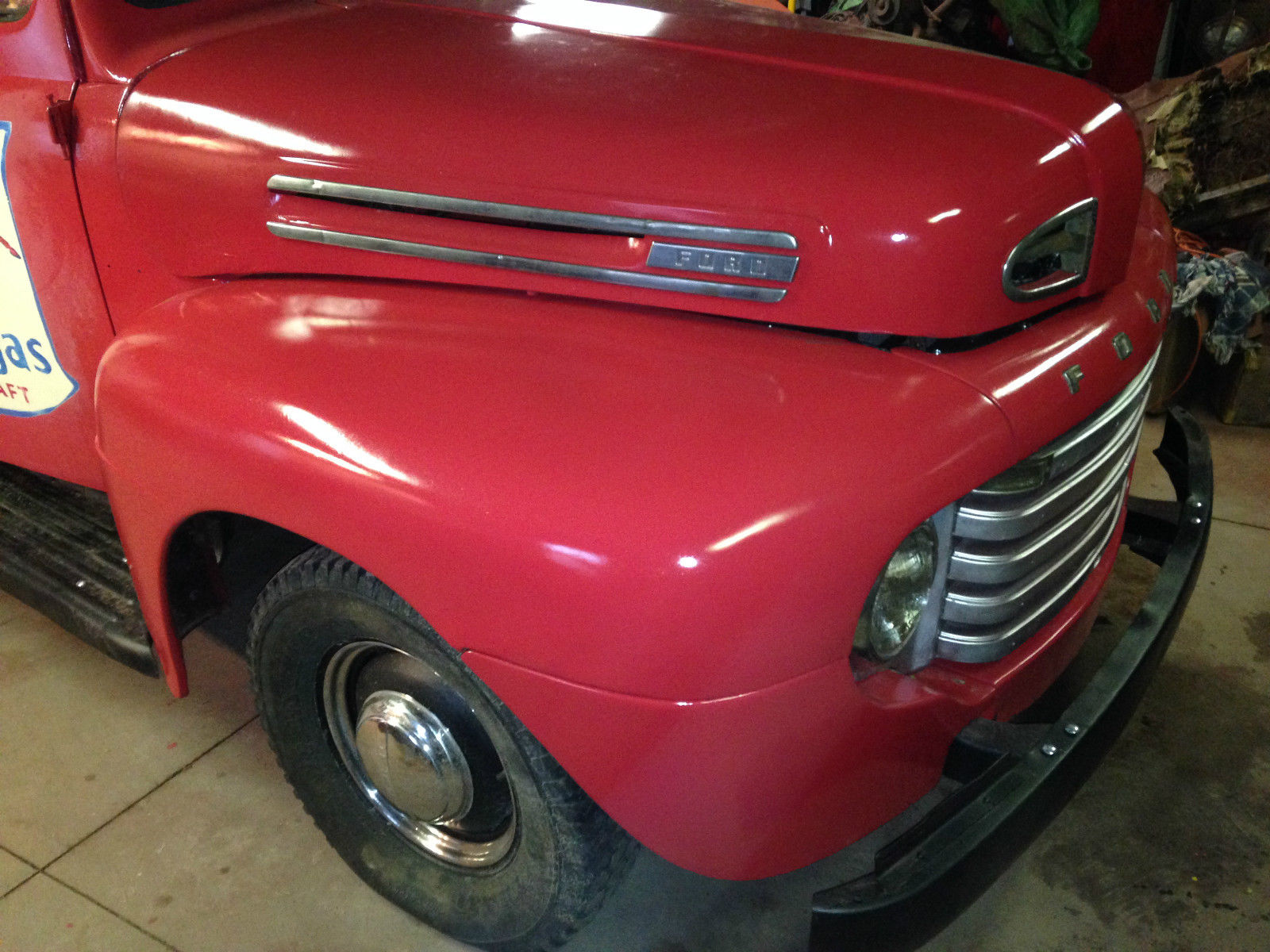 1950 Red Ford F-100 Standard Cab Pickup