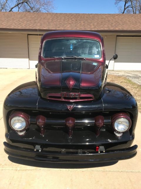 1950 Black/Burgundy Ford F-100 Standard Cab Pickup