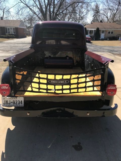 1950 Black/Burgundy Ford F-100 Standard Cab Pickup