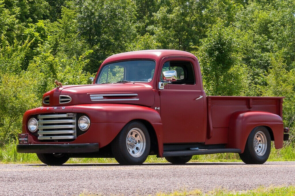 1950 Burgundy Ford F3 Pickup Truck