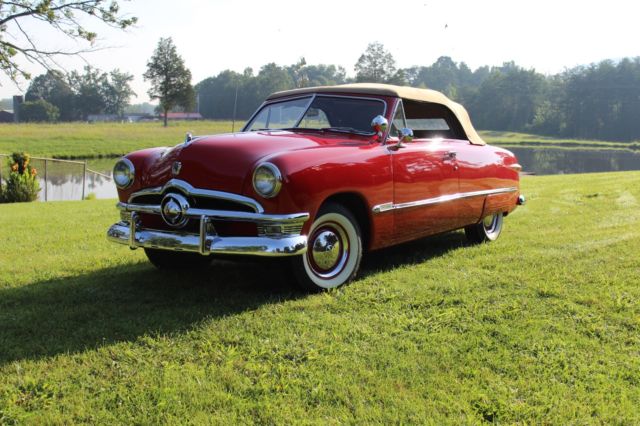 1950 Red Ford Convertible Convertible