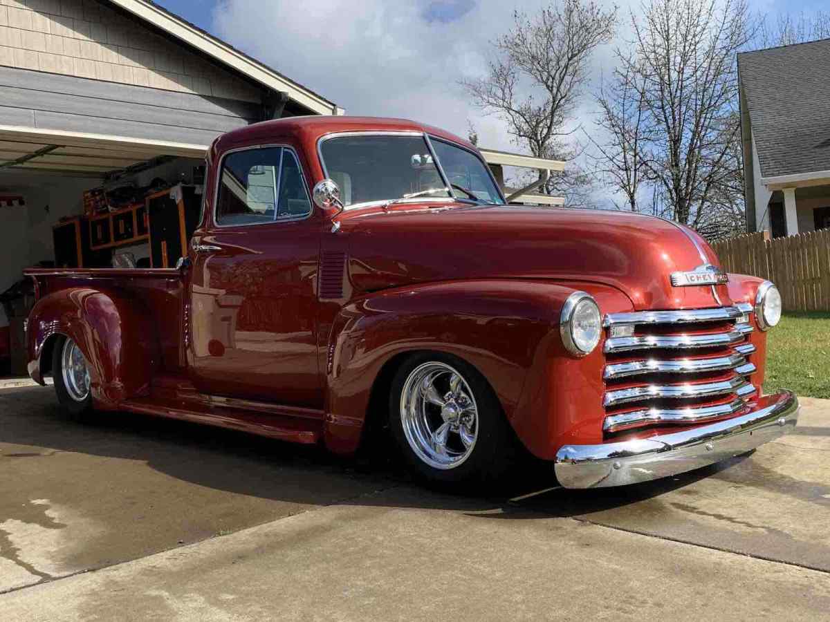 1951 Red Chevrolet Pickup