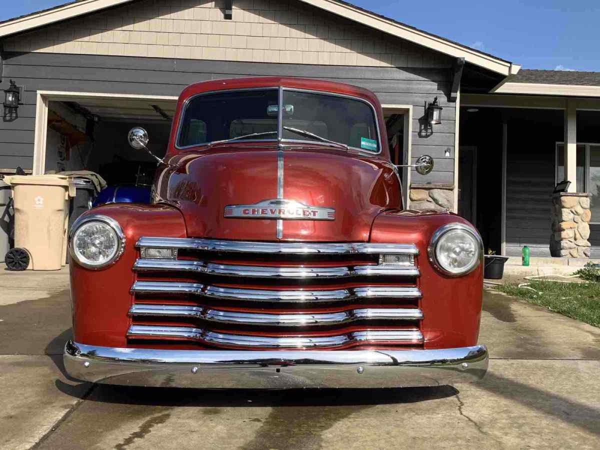1951 Red Chevrolet Pickup
