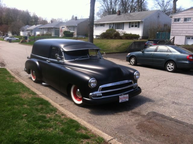 1951 hot rod black Chevrolet sedan delivery sedan delery