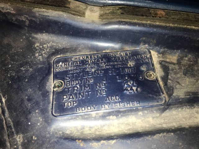 1951 Blue Chevrolet Fleetline