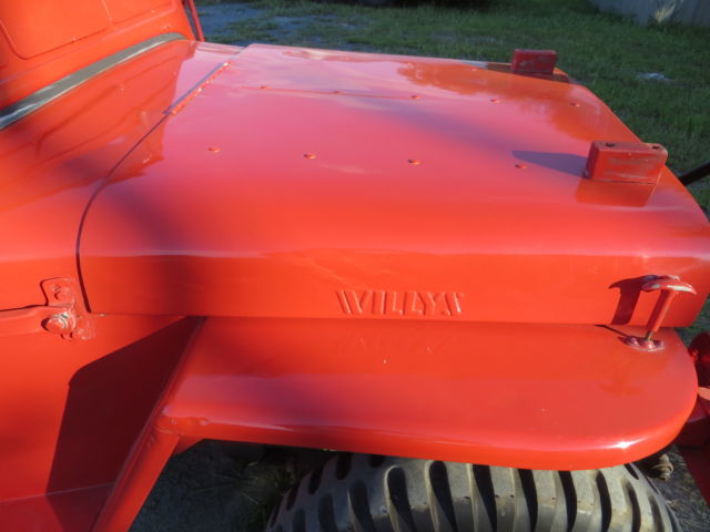 1951 Red Willys jeep with PTO Convertible