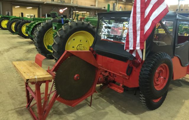 1951 Red Willys jeep with PTO Convertible