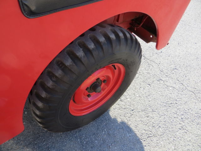1951 Red Willys jeep with PTO Convertible