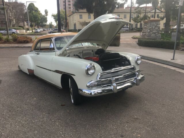 1951 Tan and butterscotch Chevrolet Fleetline Hardtop