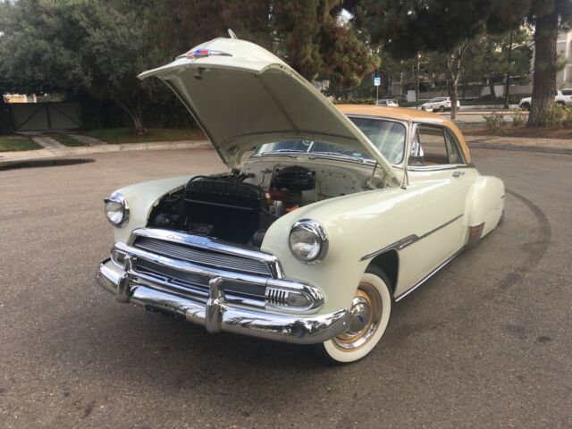 1951 Tan and butterscotch Chevrolet Fleetline Hardtop