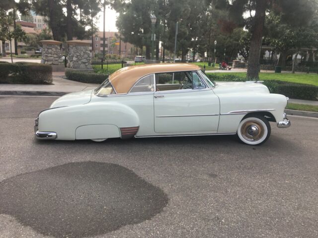 1951 Tan and butterscotch Chevrolet Fleetline Hardtop