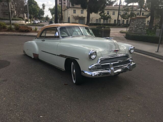1951 Tan and butterscotch Chevrolet Fleetline Hardtop