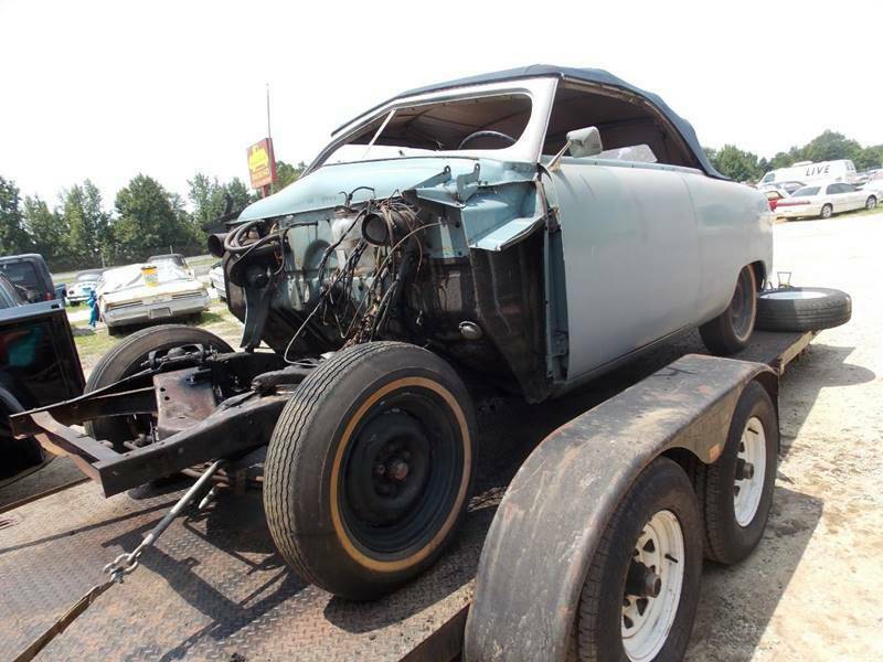 1951 Gray Ford Deluxe Convertible
