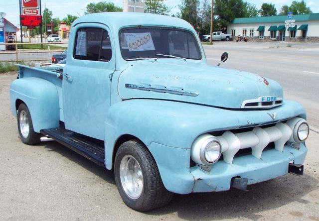 1951 Blue Ford F-100 Standard Cab Pickup