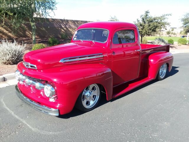 1951 Red Ford F-100 Standard Cab Pickup
