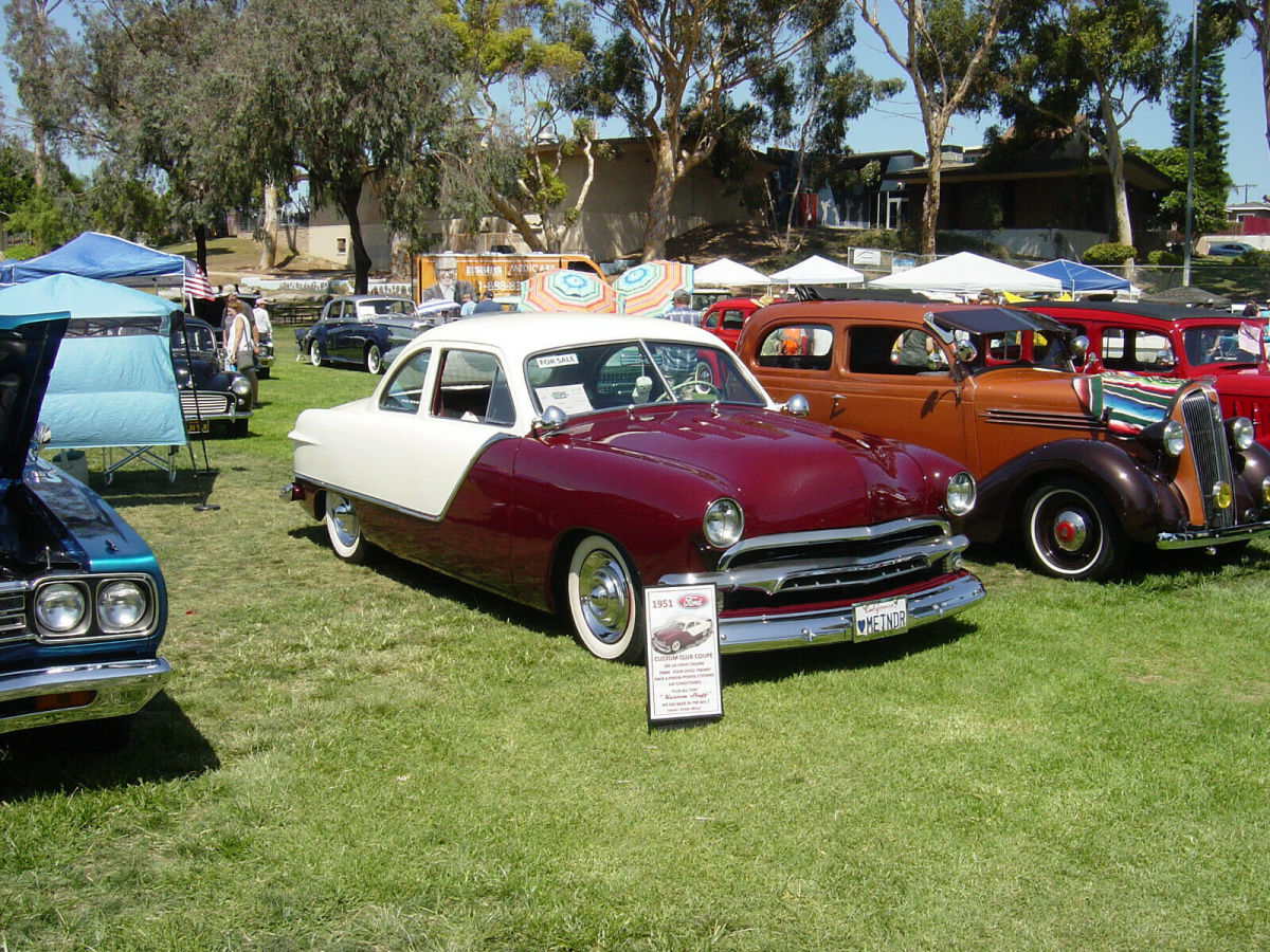 1951 Red Ford Club Coupe