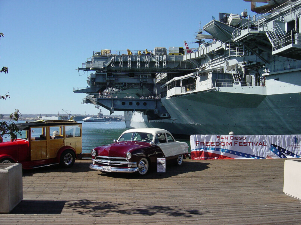1951 Red Ford Club Coupe