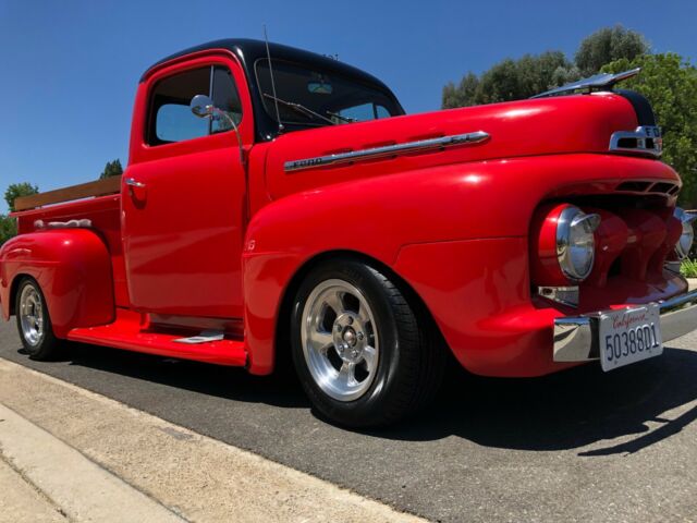 1951 Red Ford F-100 Cab & Chassis