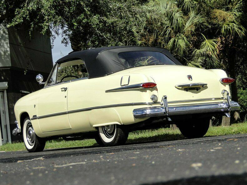 1951 Yellow Ford Deluxe Convertible