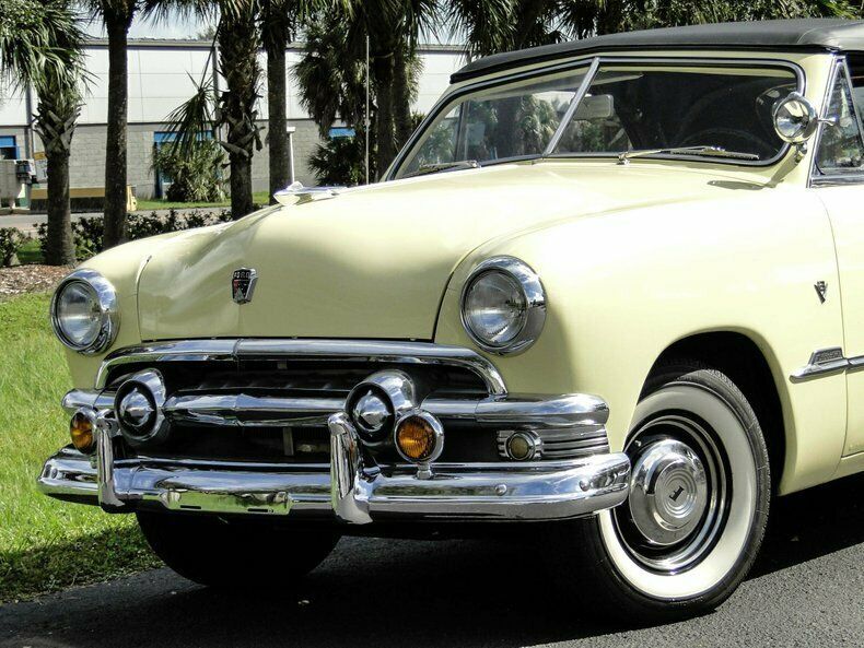 1951 Yellow Ford Deluxe Convertible