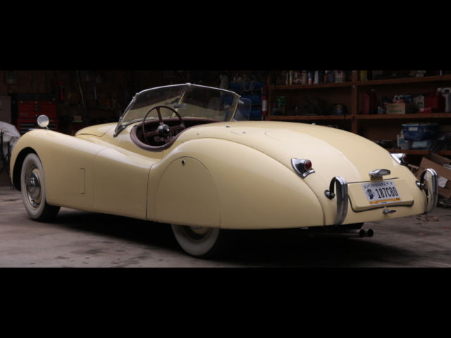1951 Yellow Jaguar XK Convertible