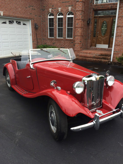 1951 Red MG T-Series Convertible